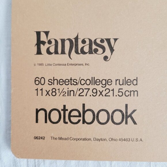 Vintage1980s School Notebook Susan Sue Dawe Art Fantasy Unicorn Mead - Picture 3 of 7